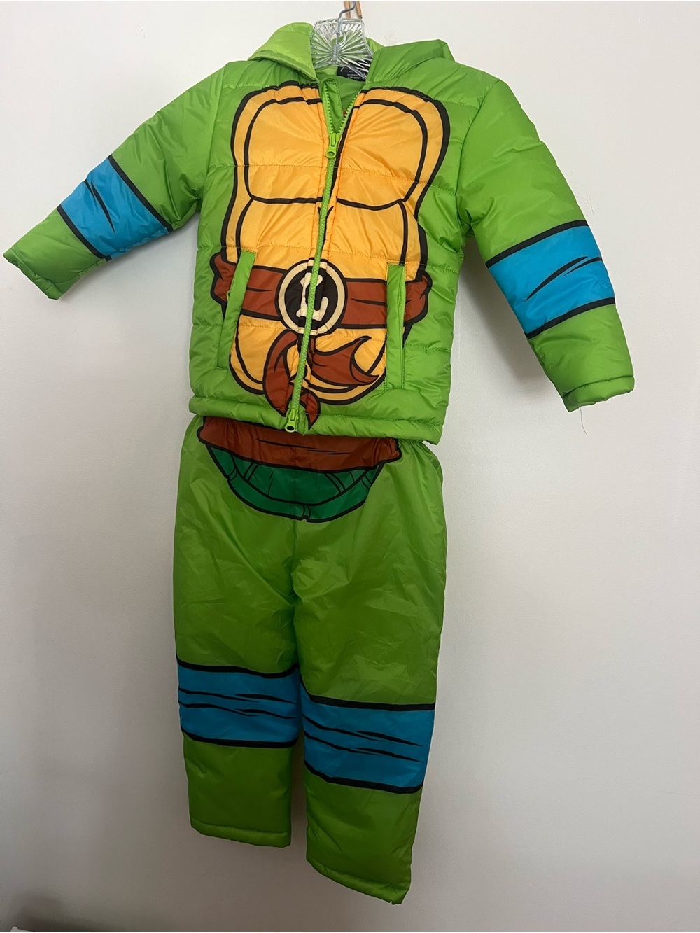 Nickelodeon Green and Blue Turtle Shell Hooded Snow Suit Set